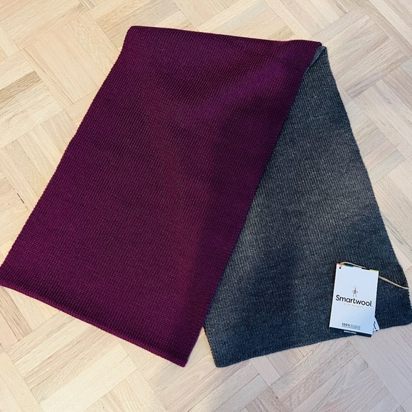 Smartwool Accessories - Smartwool - Power Pass Scarf, Purple & Grey Colour, Brand New with Tags!